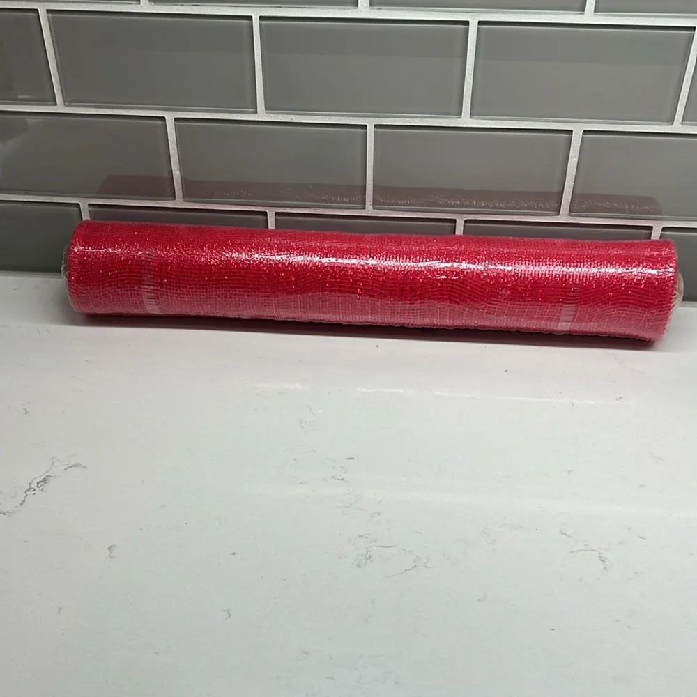 Hobby Lobby Polypro Mesh Ribbon‎ Weatherproof Red